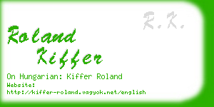 roland kiffer business card